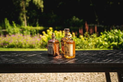 La Table Haute à Chevrons - Noir - 140cm
