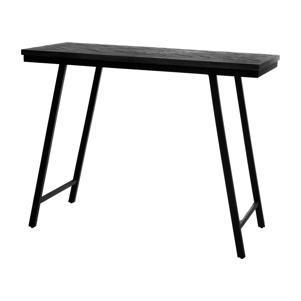 La Table Haute à Chevrons - Noir - 140cm