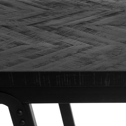La Table Haute à Chevrons - Noir - 140cm