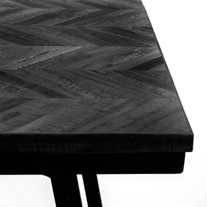 La Table Haute à Chevrons - Noir - 140cm