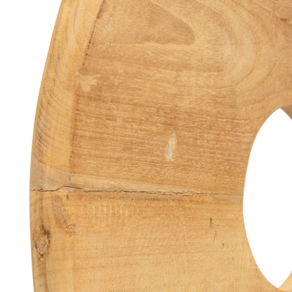 Statue Le Disque en Teck sur Pied - M