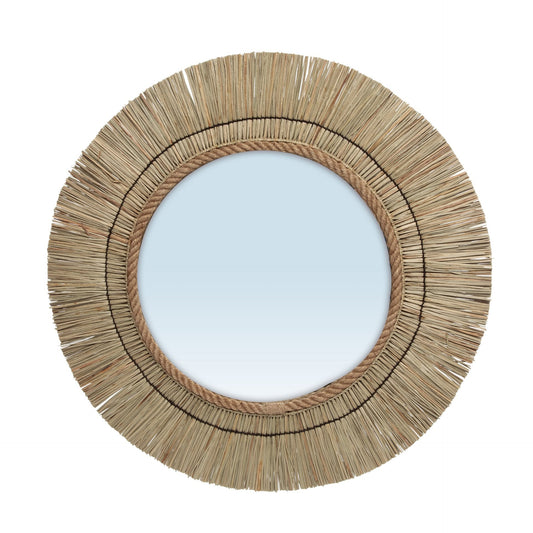 St Barth – Miroir mural rond naturel Ø65 cm