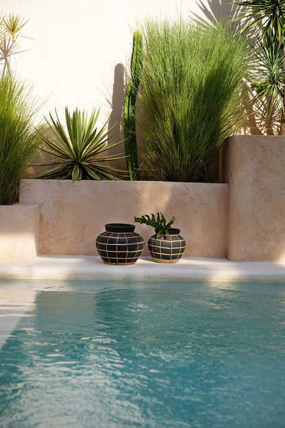 Vase Belly noir naturel en terre cuite – L