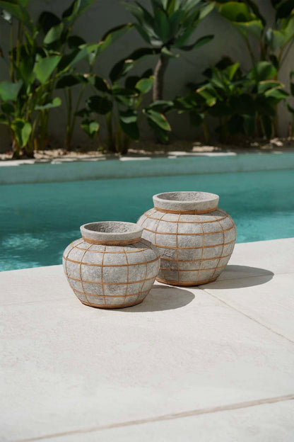 Le Vase Belly - Béton Naturel - L