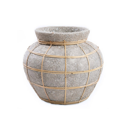 Vase Belly béton naturel en terre cuite – M