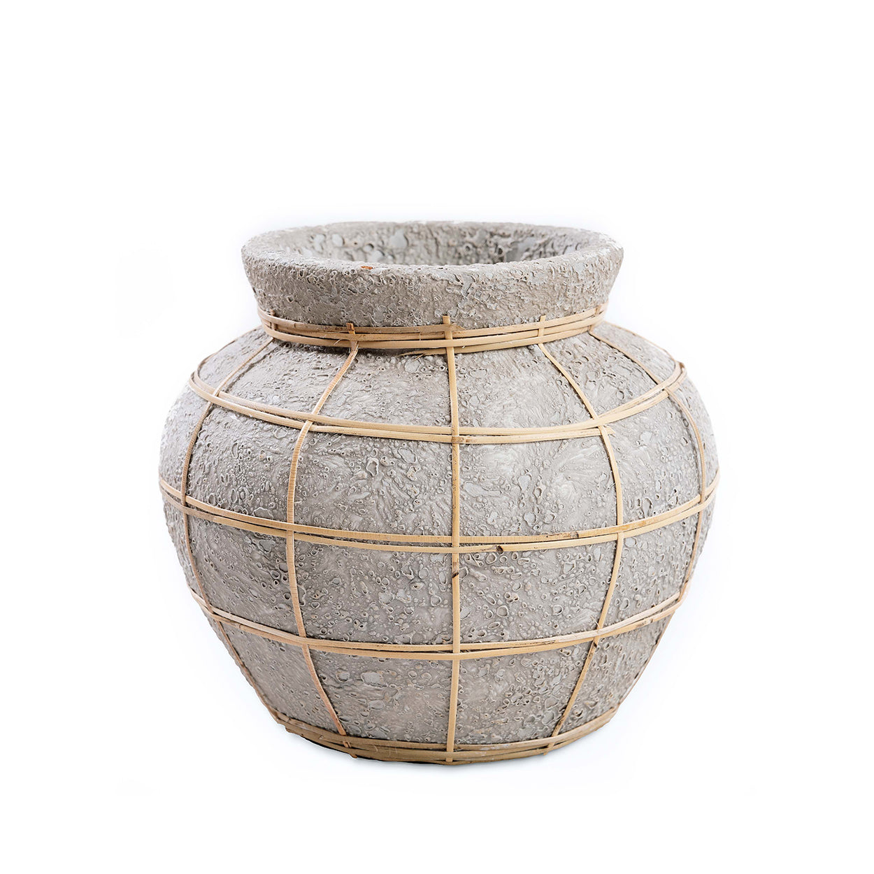 Vase Belly béton naturel en terre cuite – M