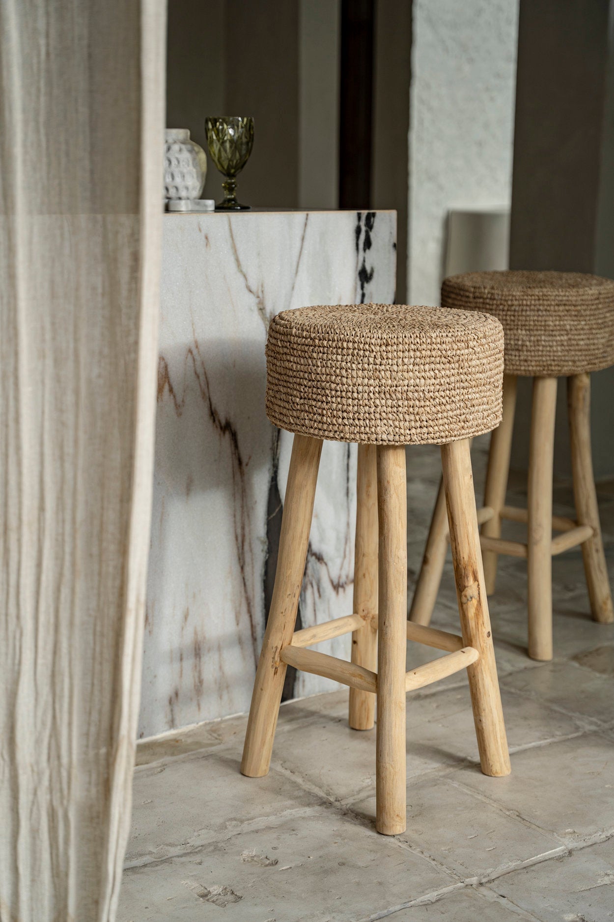 Le Tabouret De Bar Raffia