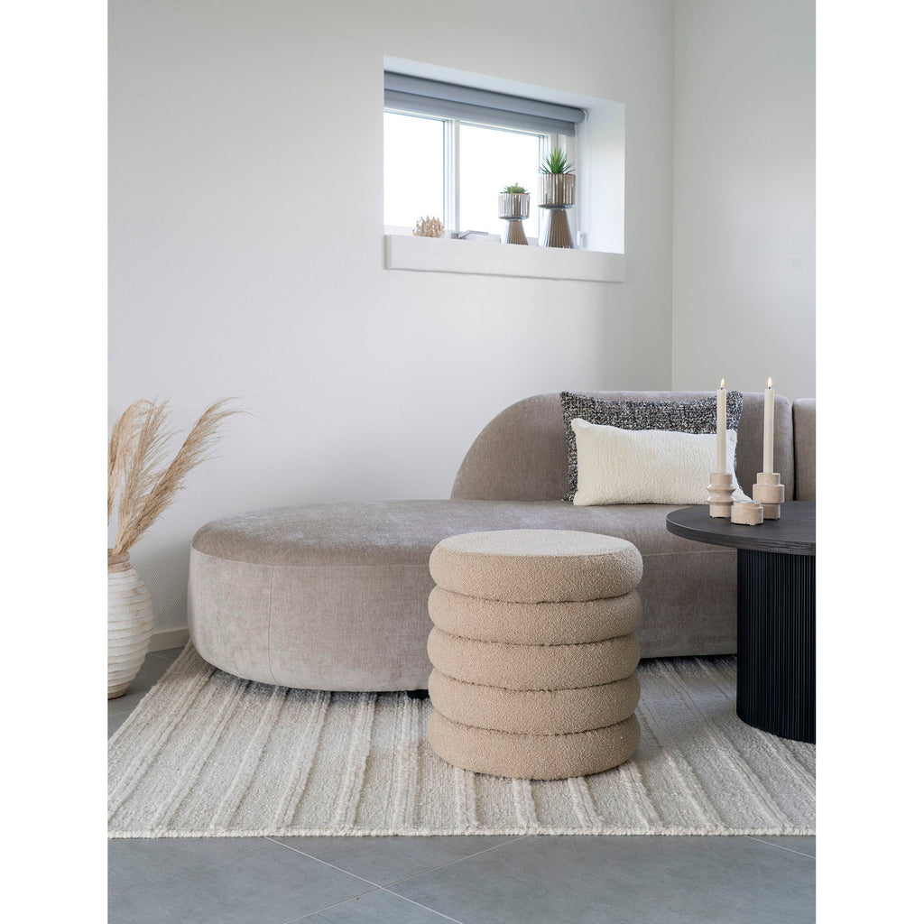 Pouf bouclé Brooklyn  Ø44x44 cm