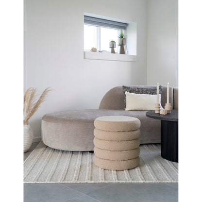 Pouf bouclé Brooklyn  Ø44x44 cm