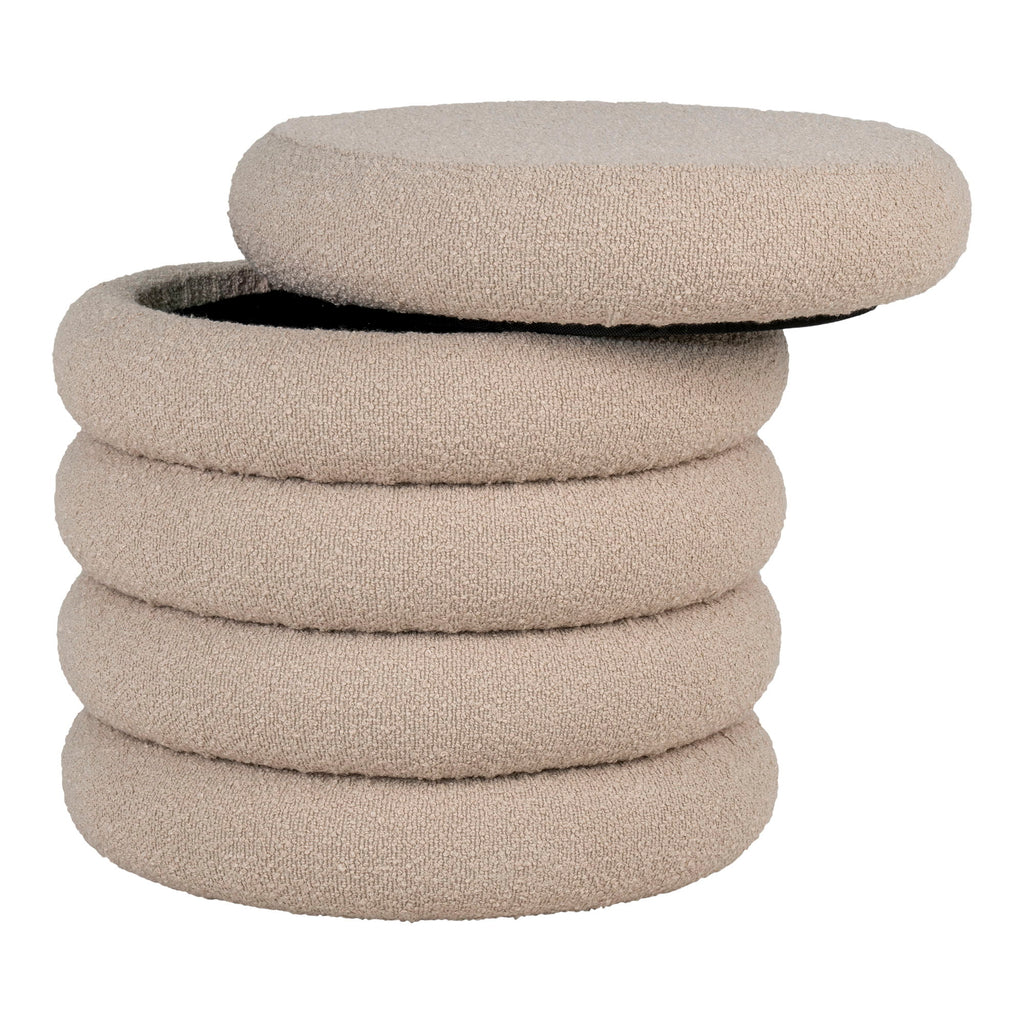 Pouf bouclé Brooklyn  Ø44x44 cm