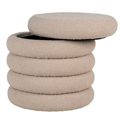 Pouf bouclé Brooklyn  Ø44x44 cm