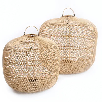 La Lampe Suspendue Batu Bolong - Naturel - L