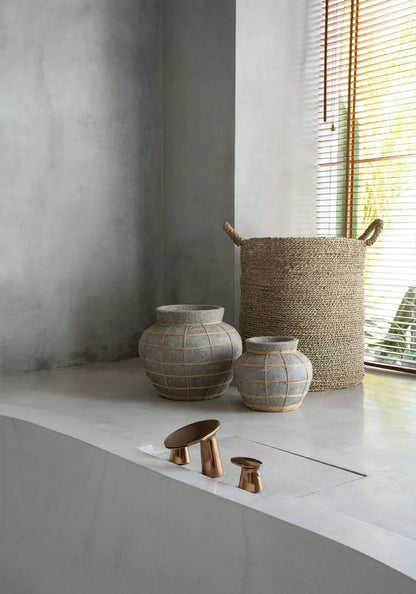 Le Vase Belly - Béton Naturel - L