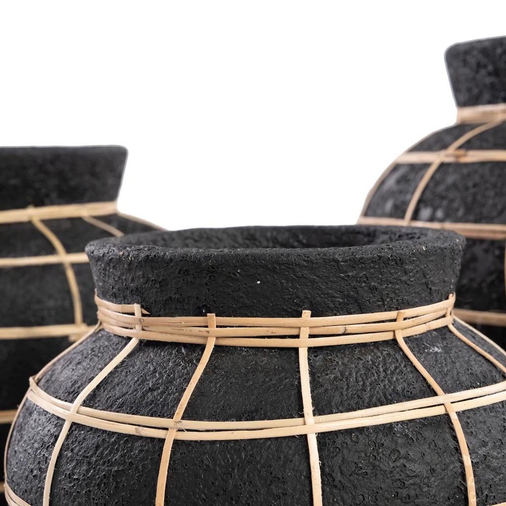Le Vase Belly - Noir Naturel - S