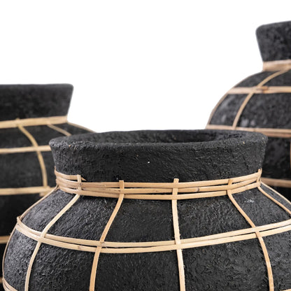 Le Vase Belly - Noir Naturel - S