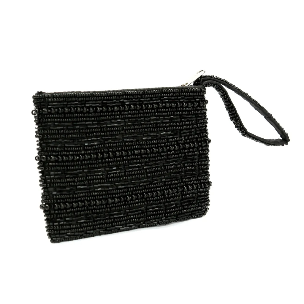 Le Porte-Monnaie  à perles noires - Noir