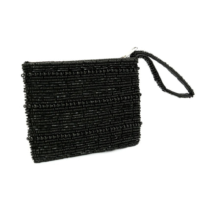 Le Porte-Monnaie  à perles noires - Noir