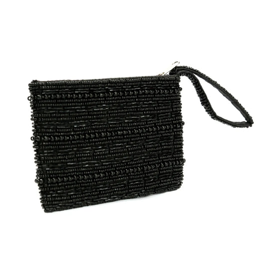 Le Porte-Monnaie  à perles noires - Noir