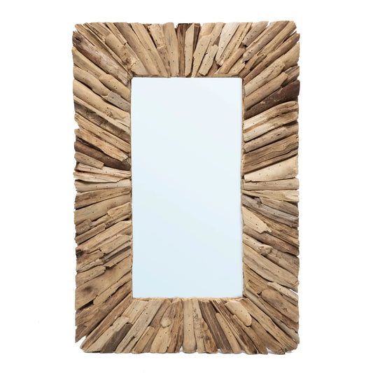 Le Miroir Driftwood Framed - Naturel - M
