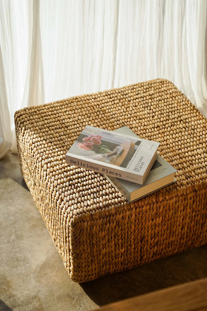 Le Pouf Carré Jacinthe - Naturel - M