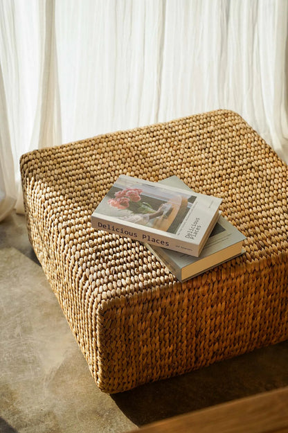 Le Pouf Carré Jacinthe - Naturel - M