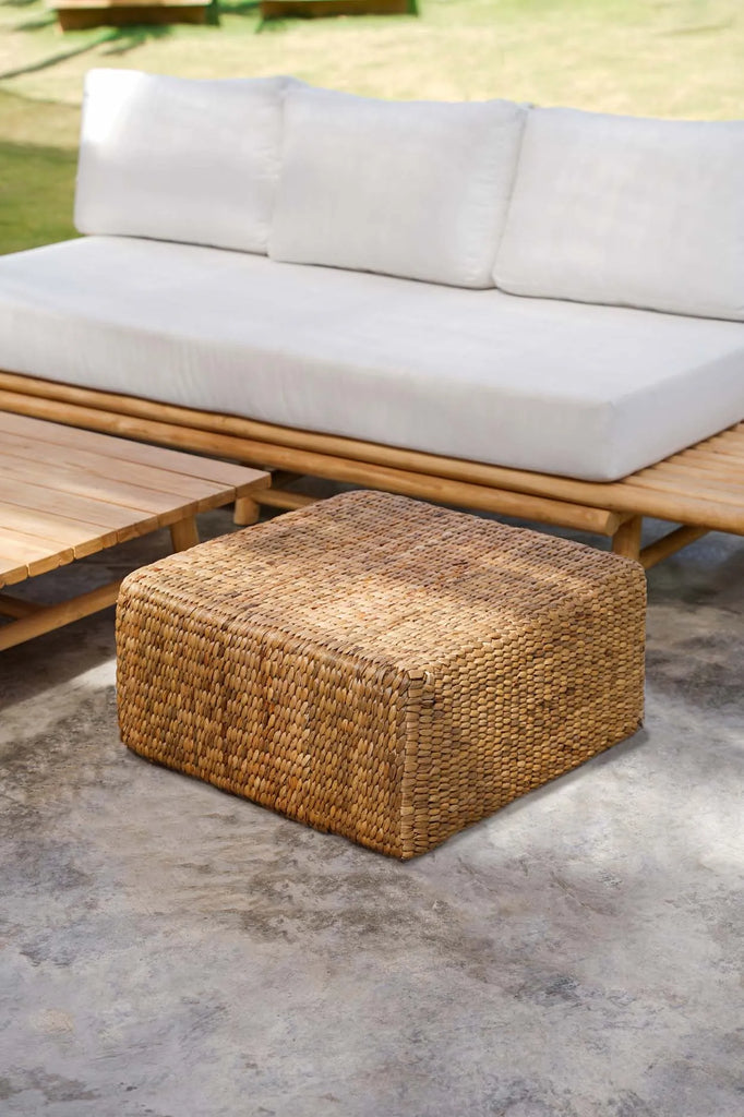 Le Pouf Carré Jacinthe - Naturel - M