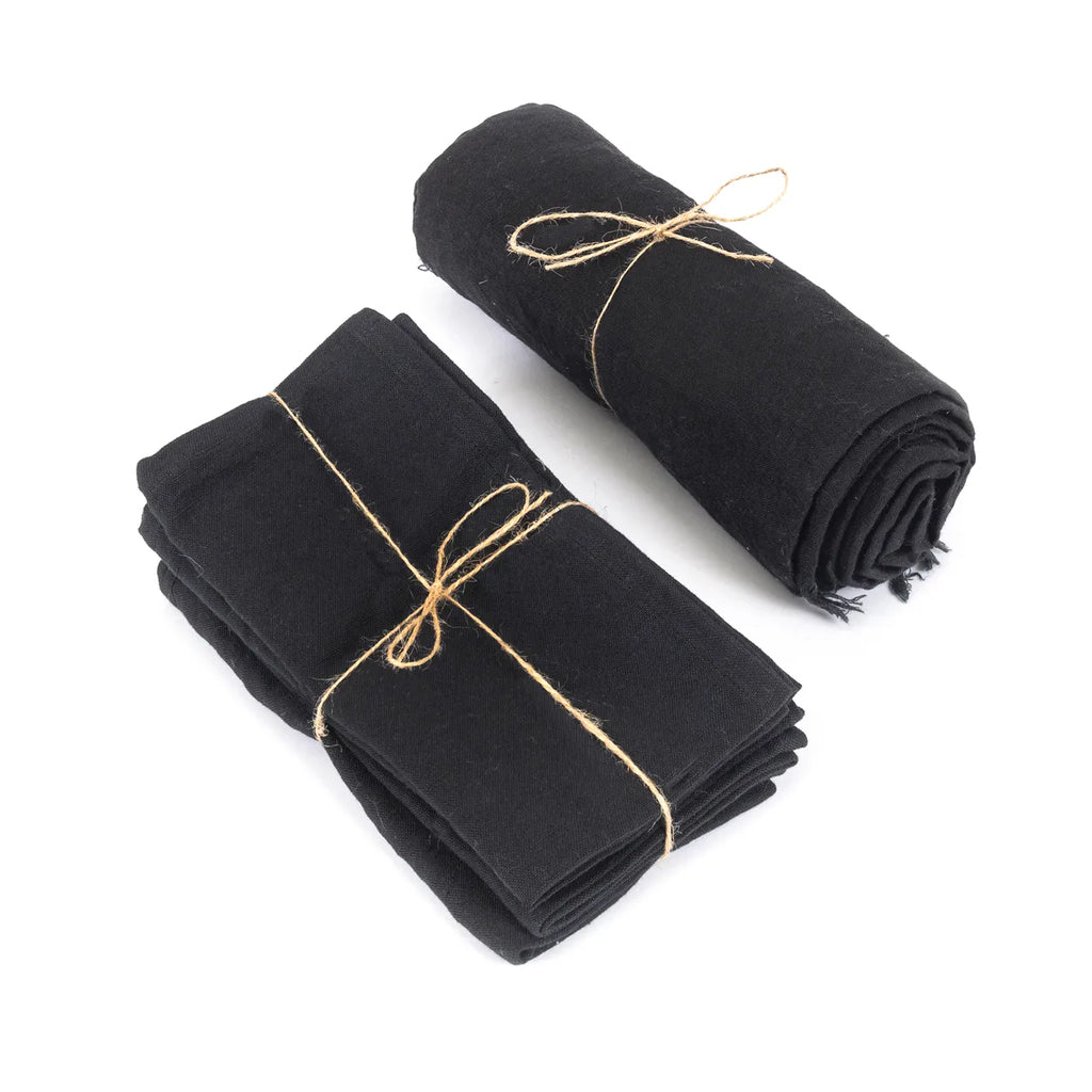 La Nappe en Lin - Noir -150x150