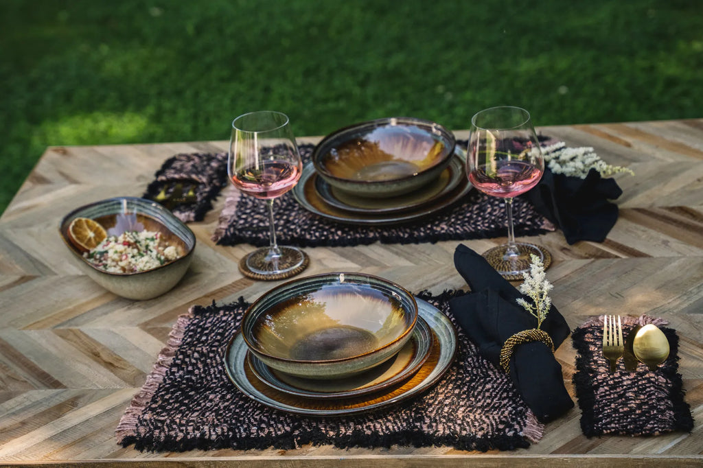 Le Set de Table Oh My Gee - Cuivre Noir - Lot de 4