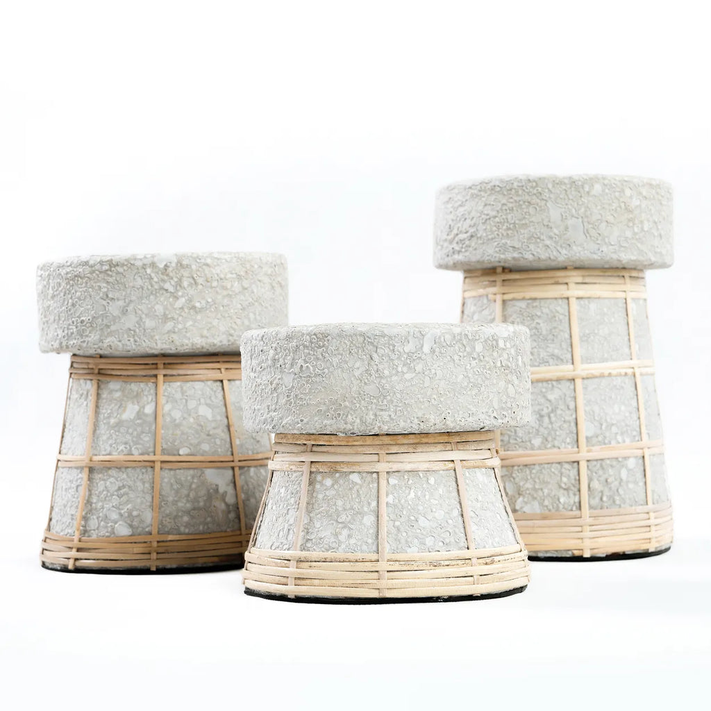 Le Bougeoir Serene  - Gris Béton Naturel - L