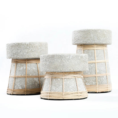 Le Bougeoir Serene  - Gris Béton Naturel - L