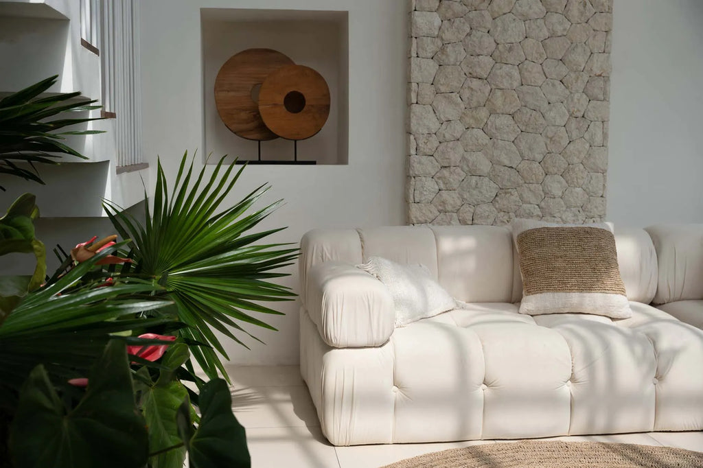 Statue Le Disque En Teak Sur Pied - L