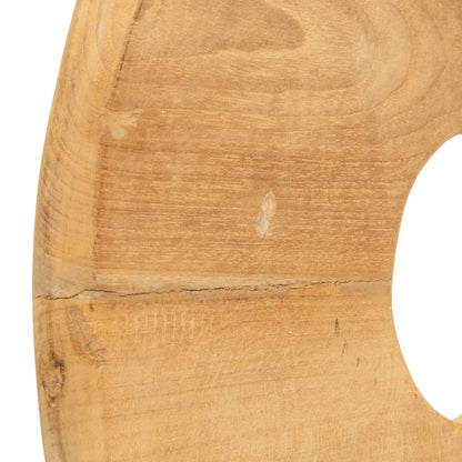 Statue Le Disque En Teak Sur Pied - L