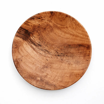 L'assiette ronde en racine de teck - L
