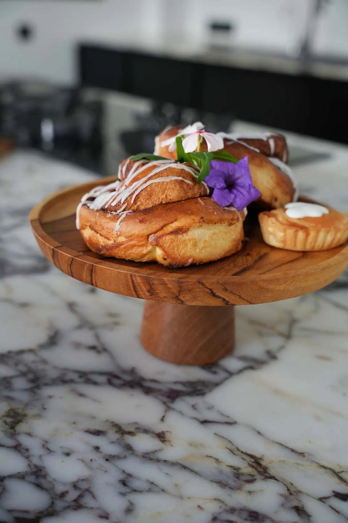 Le Plateau à Gâteaux aux Racines de Teck - M