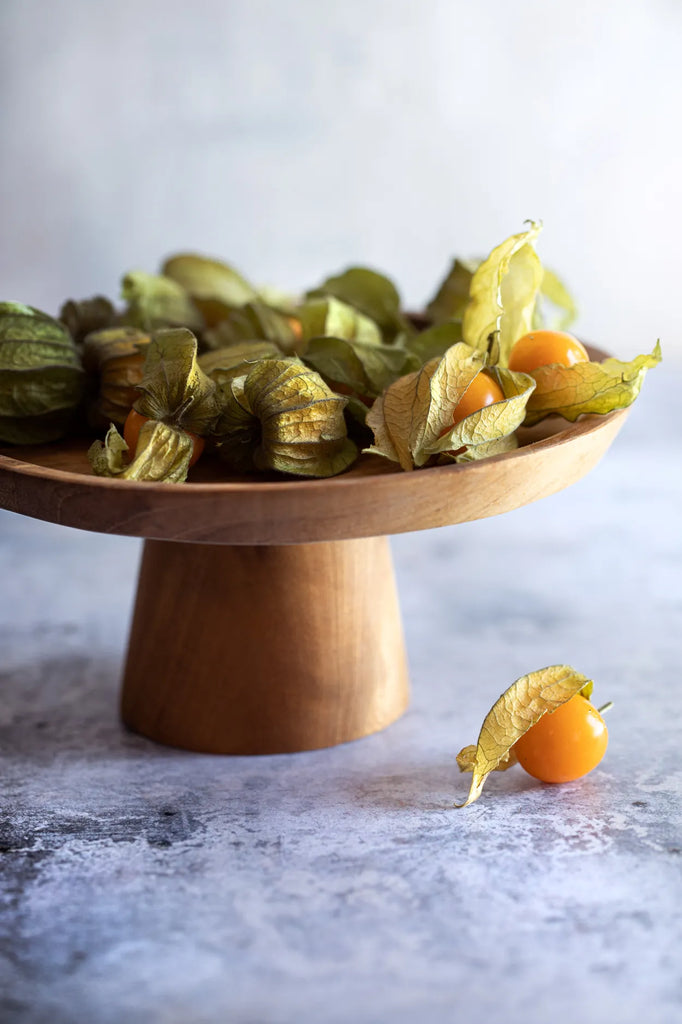 Le plateau à gâteaux aux racines de teck - S