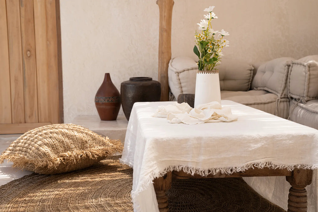 La Nappe en Lin - Blanc - 150x200