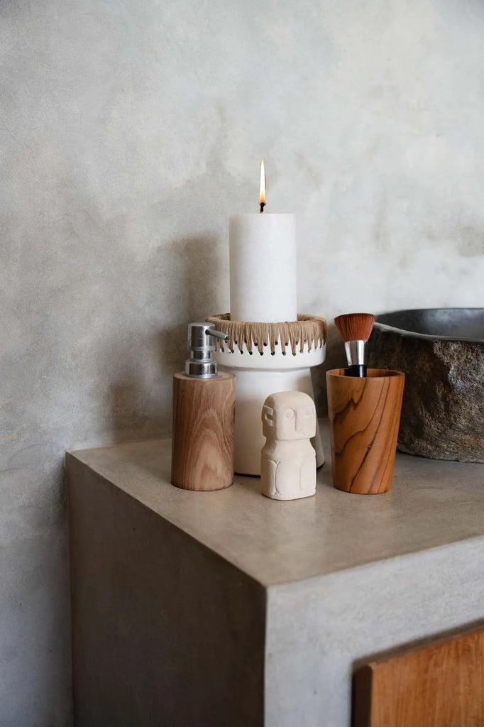 Le Bougeoir Pretty - Blanc Naturel - M