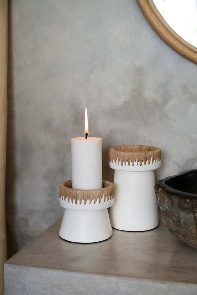Le Bougeoir Pretty - Blanc Naturel - S