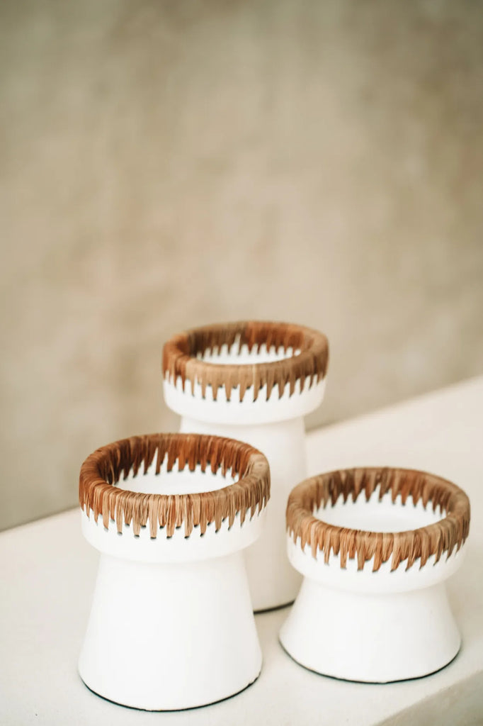 Le Bougeoir Pretty - Blanc Naturel - S